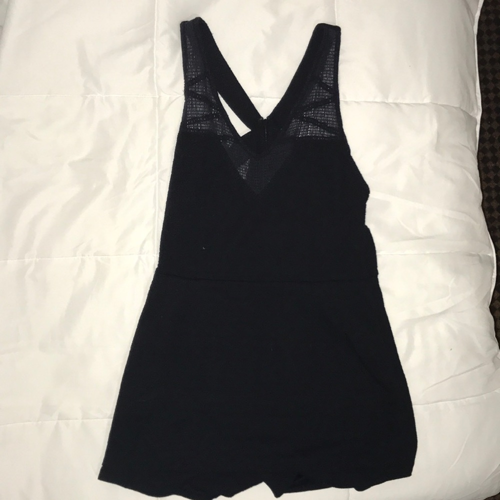 Free People Black Skort Romper